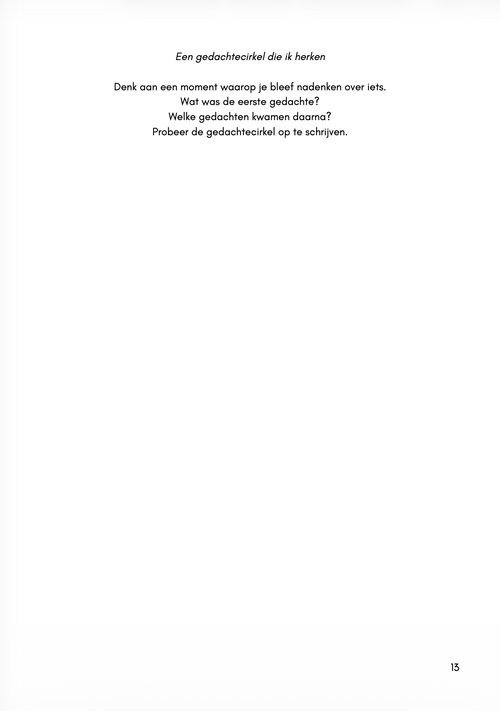 Boek 'Als je gedachten niet willen stoppen'